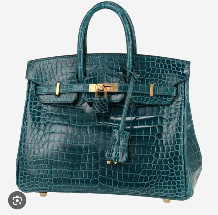 Hermes Birkin 35CM Original Crocodile Leather Bag 406824 Dark Green