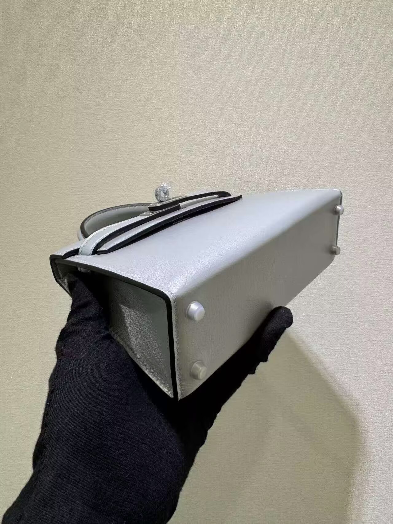 Hermes Kelly 19cm Shoulder Bags Original Swift Leather KL19 Silver Hermes Kelly 19cm Shoulder Bags Original Swift Leather KL19 Silver