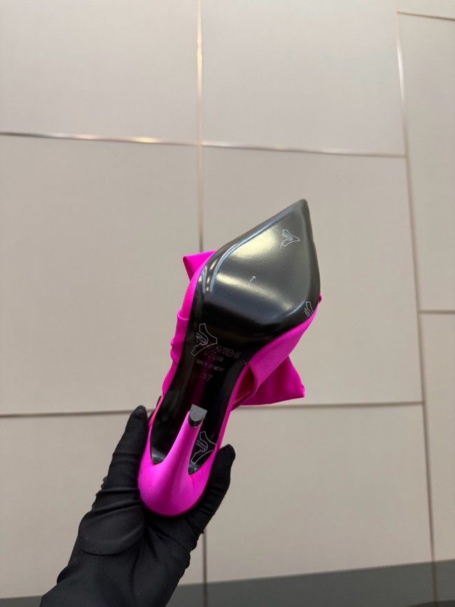 Saint Laurent AMALIA slingback pumps in satin crepe Heel 10.5CM 55726-2