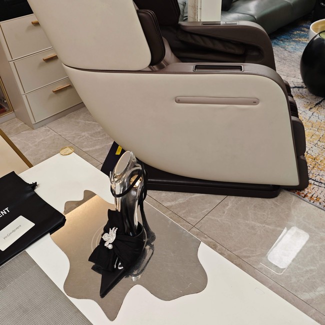 Saint Laurent AMALIA slingback pumps in satin crepe Heel 10.5CM 35964-11