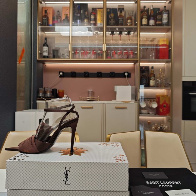 Saint Laurent AMALIA slingback pumps in satin crepe Heel 10.5CM 35964-2