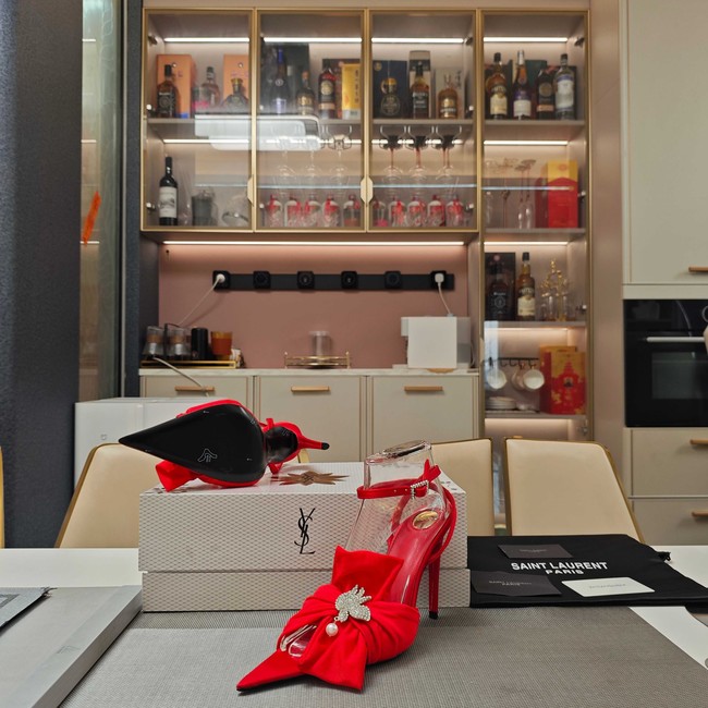 Saint Laurent AMALIA slingback pumps in satin crepe Heel 10.5CM 35964-5