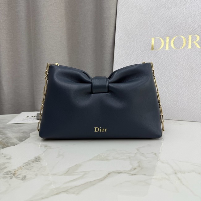 Small Dior Bow Bag Lambskin M0715O dark blue