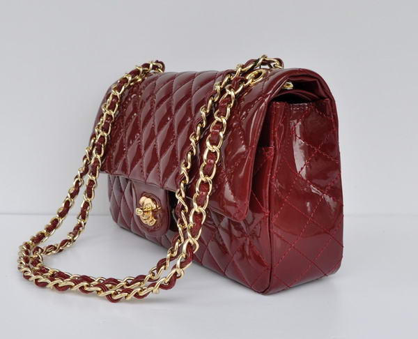 Cheap Chanel 2.55 Series Flap Bag 1112 Maroon Patent Leather Golden Hardware Cheap Chanel 2.55 Series Flap Bag 1112 Maroon Patent Leather Golden Hardware