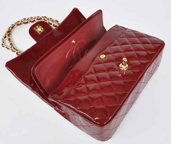Cheap Chanel 2.55 Series Flap Bag 1112 Maroon Patent Leather Golden Hardware Cheap Chanel 2.55 Series Flap Bag 1112 Maroon Patent Leather Golden Hardware