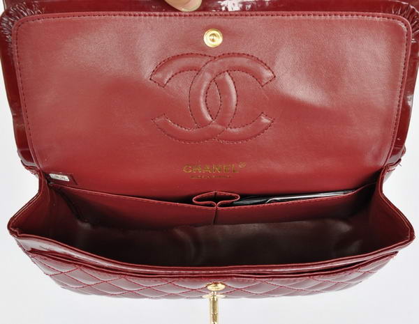 Cheap Chanel 2.55 Series Flap Bag 1112 Maroon Patent Leather Golden Hardware Cheap Chanel 2.55 Series Flap Bag 1112 Maroon Patent Leather Golden Hardware