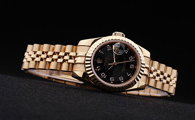 Rolex Datejust Golden Black Stainless Steel Watch-RD3781 Rolex Datejust Golden Black Stainless Steel Watch-RD3781