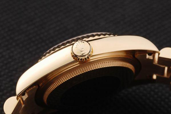 Rolex Datejust Mechanism Golden Bezel Blue Surface Watch-RD2438 Rolex Datejust Mechanism Golden Bezel Blue Surface Watch-RD2438